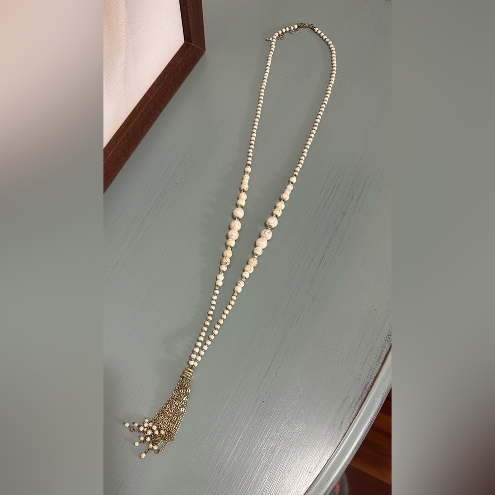 Beaded tassel necklace